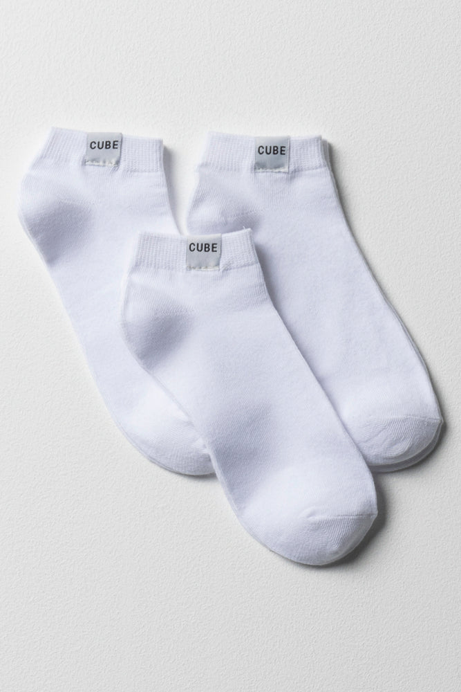 3 Pack Anklet Socks White