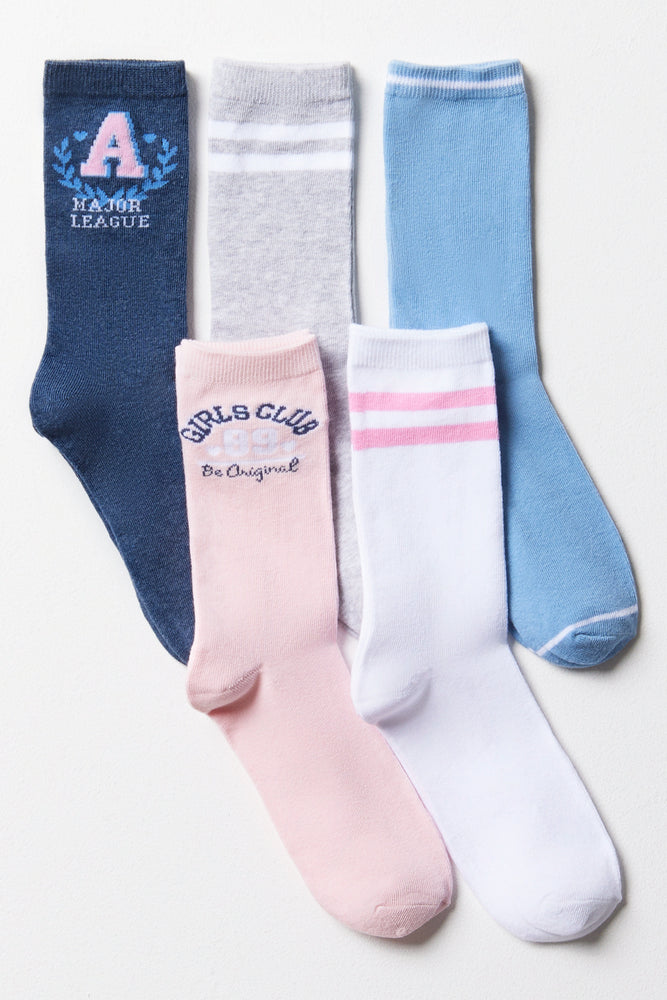 5 Pack Anklet Socks Multi