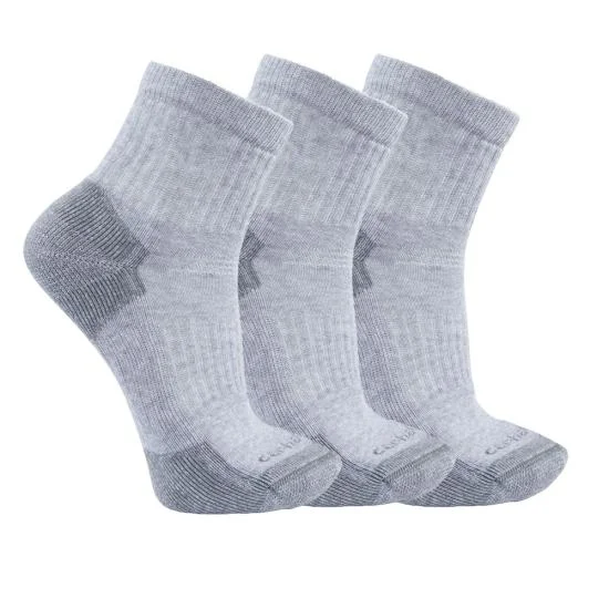 Carhartt Men's Midweight Cotton Blend Quarter Sock 3-Pack