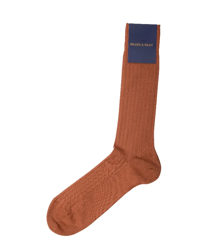 Copper Cotton Lisle - Mid Calf