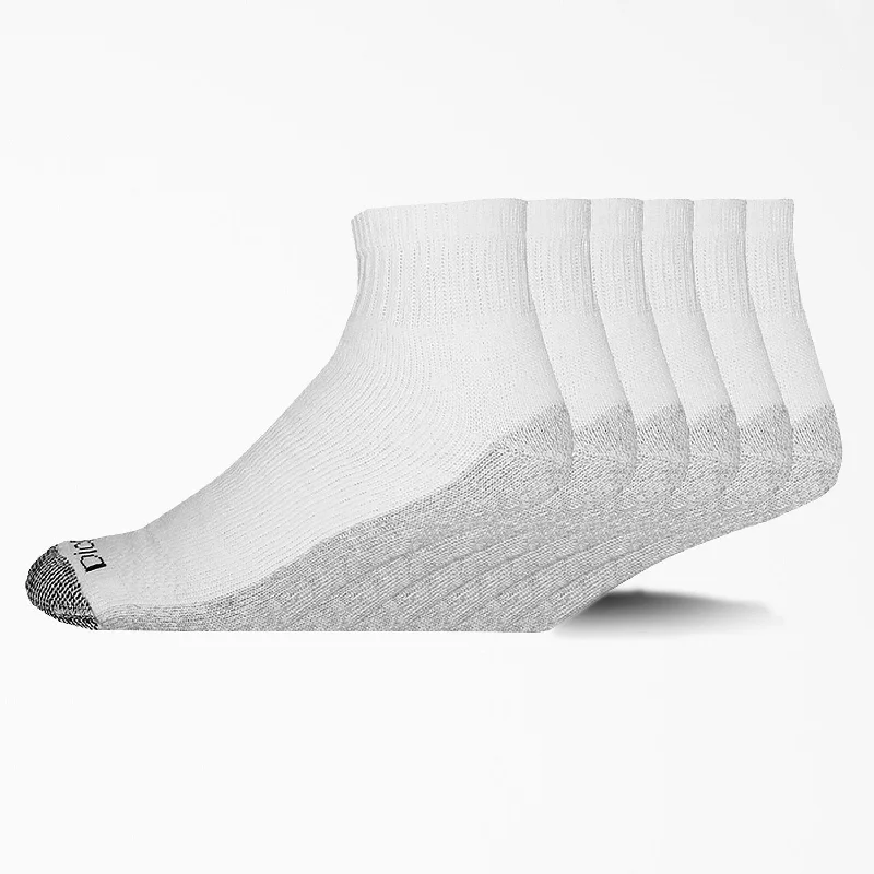 Dickies Men's Dri-Tech Moisture Control Quarter Crew Sock (6 Pack)