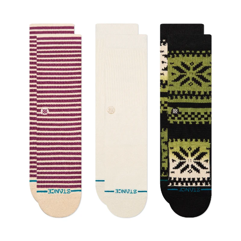 LIFESTYLE CHRISTMAS CREW SOCK 3 PACK