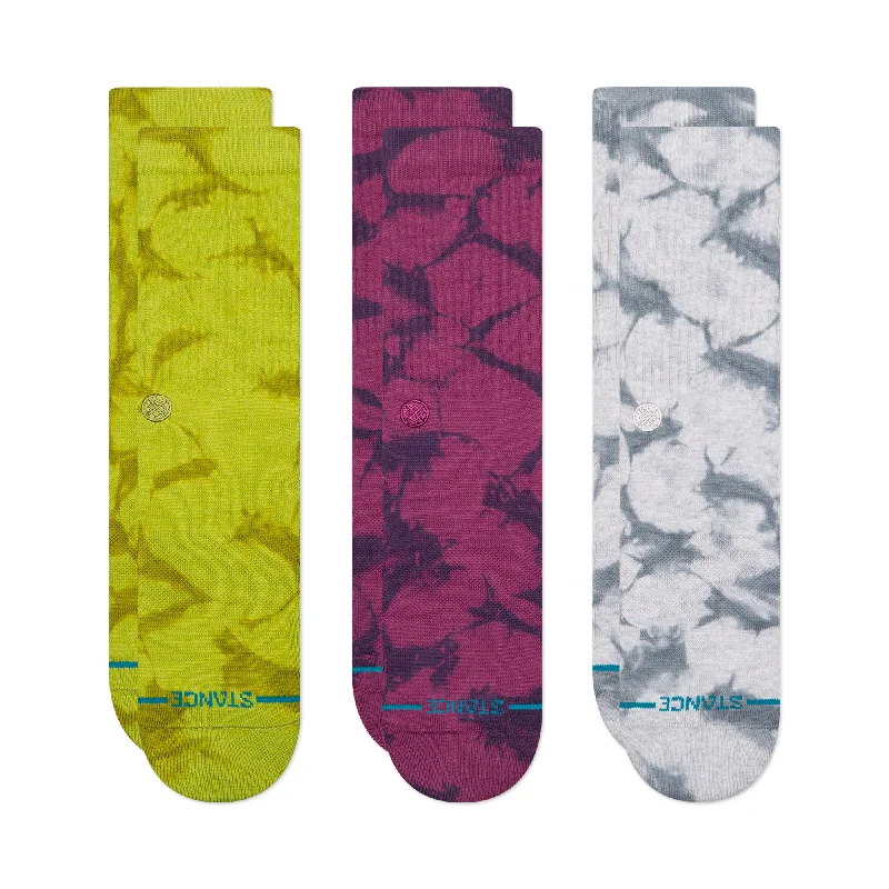 LIFESTYLE DYED CREW SOCK 3 PACK