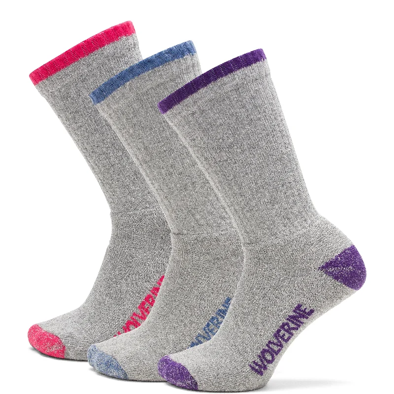 Wolverine Women's Cotton Crew Sock (3 Pack)