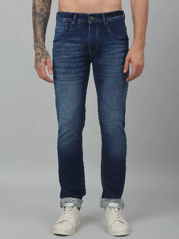 Men's Ultra Narrow fit Heavy Fade Dark Blue  Jeans