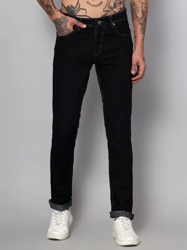 Men's Ultra Narrow fit No Fade Black  Jeans