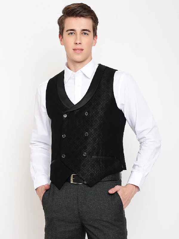 Men Black Waist Coat