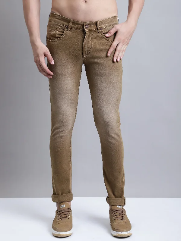 Men's Ultra Narrow fit Medium Fade Khaki  Jeans