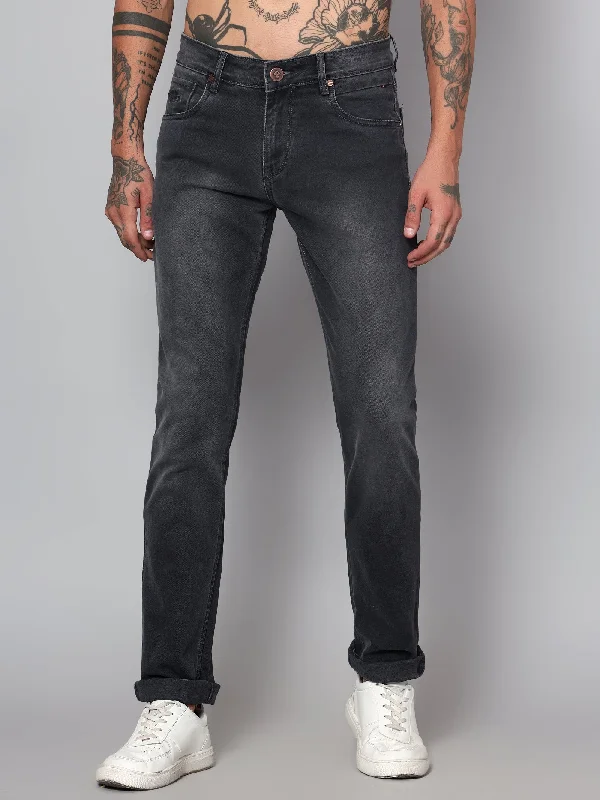 Men's Ultra Narrow fit Light Fade Dark Grey  Jeans