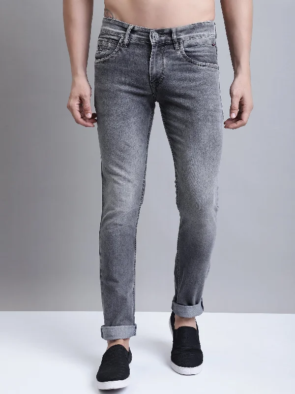 Men's Ultra Narrow fit Heavy Fade Grey  Jeans