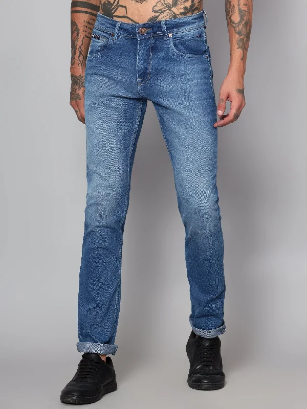 Men's Ultra Narrow fit Medium Fade Medium Blue  Jeans