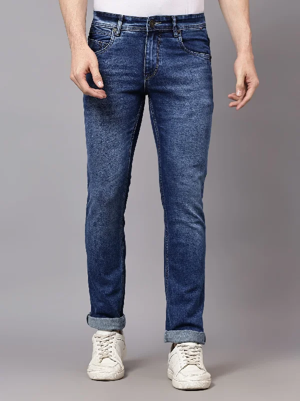 Men's Ultra Narrow fit Heavy Fade Dark Blue  Jeans