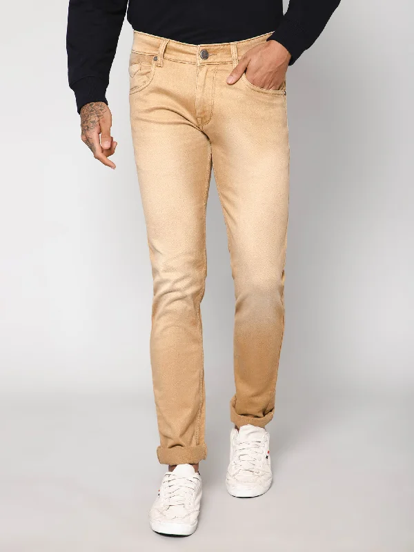 Men's Ultra Narrow fit Medium Fade Khaki  Jeans