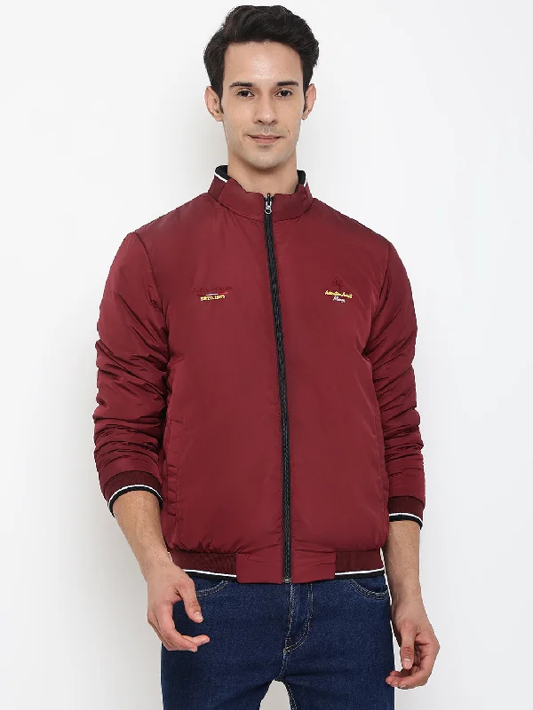 Men Maroon Jacket