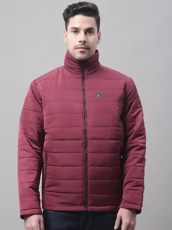 Men Maroon Jacket