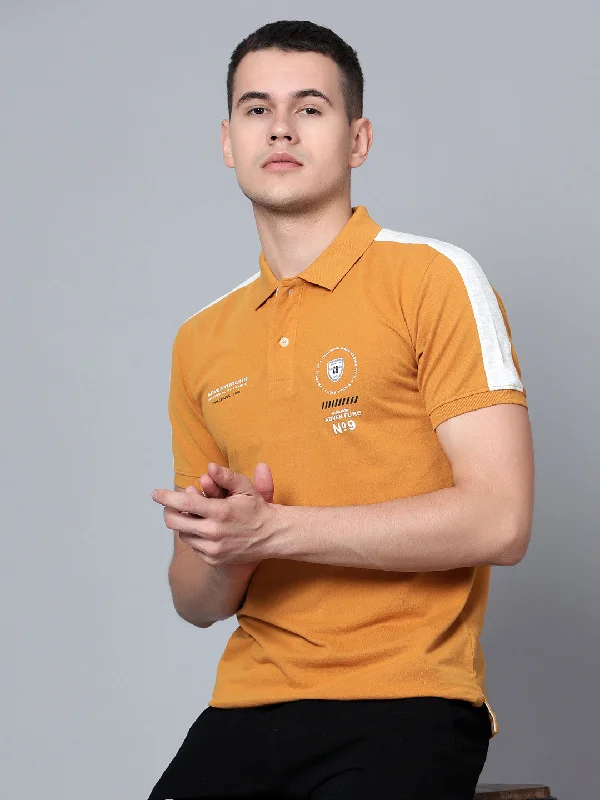 Men Mustard Polo T-Shirt