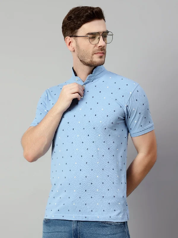 Men Sky Blue T-Shirt