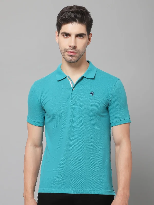 Men Turquoise T-Shirt