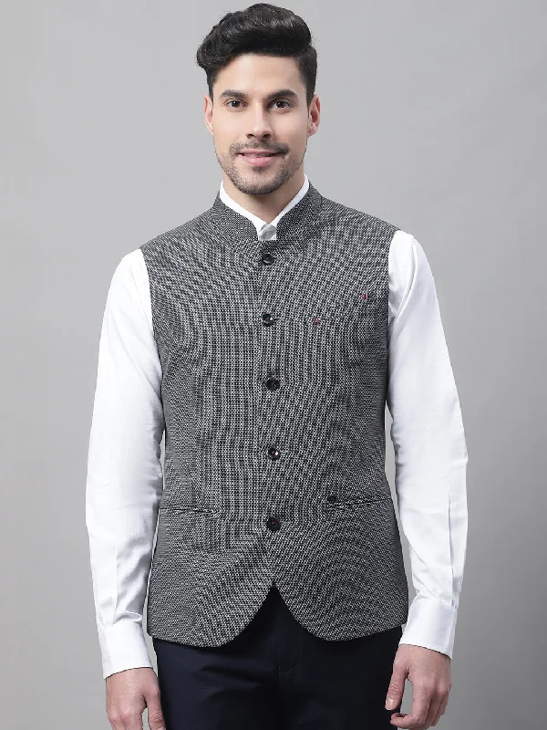 Men's Black Waist Coat