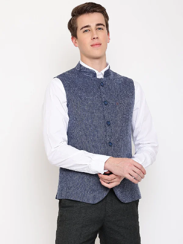 Mens Blue Waist Coat