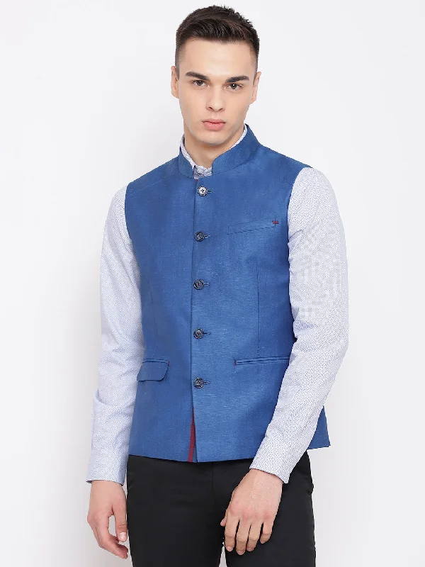 Mens Blue Waist Coat