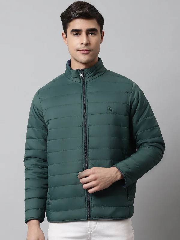 Mens Bottle Green Reversible Jacket