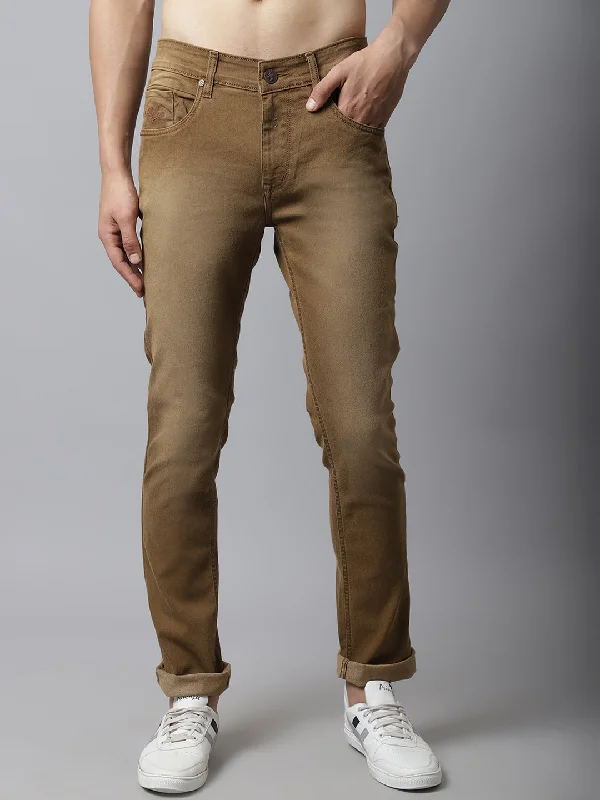 Men's Ultra Narrow fit Medium Fade Brown  Jeans