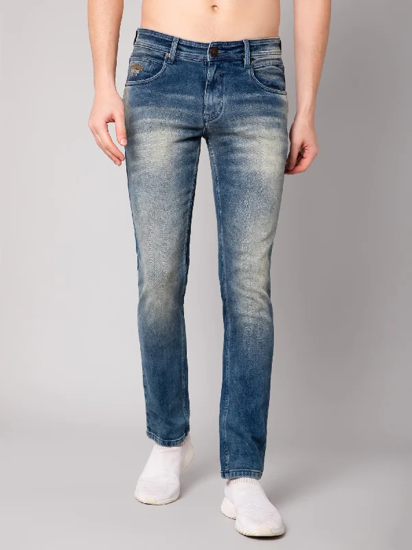 Men's Ultra Narrow fit Heavy Fade Dirty Blue  Jeans