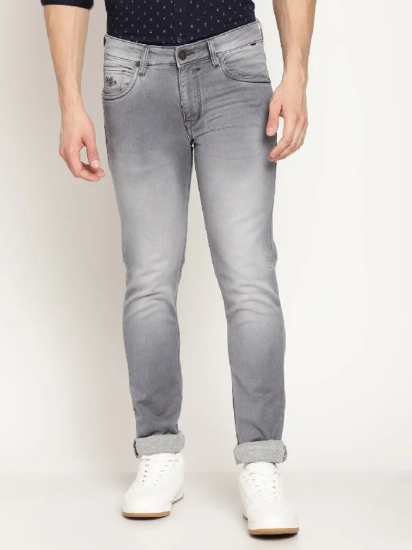 Men's Ultra Narrow fit Heavy Fade Grey  Jeans