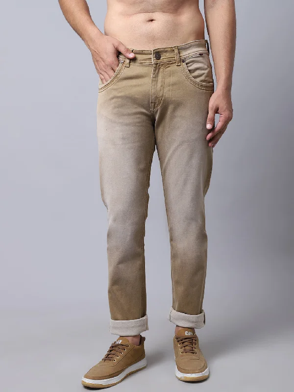 Men's Ultra Narrow fit Medium Fade Khaki  Jeans