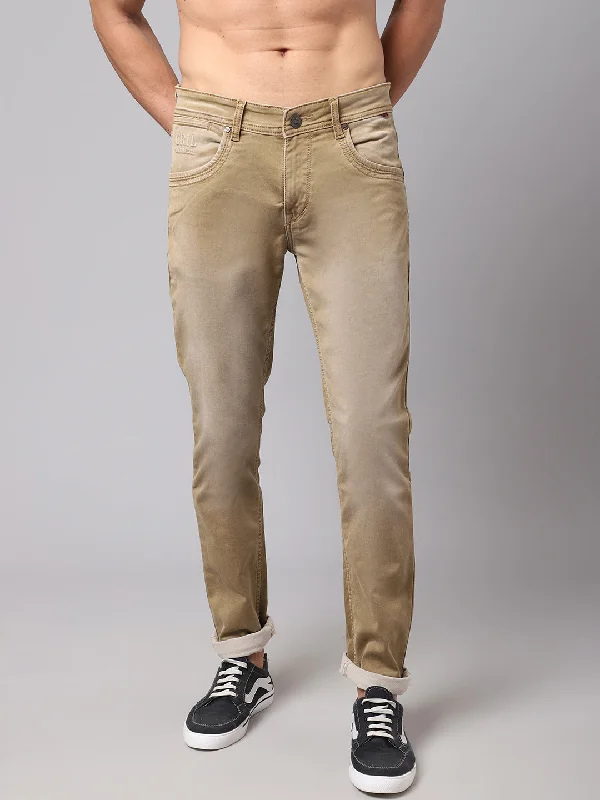 Men's Ultra Narrow fit Medium Fade Khaki  Jeans