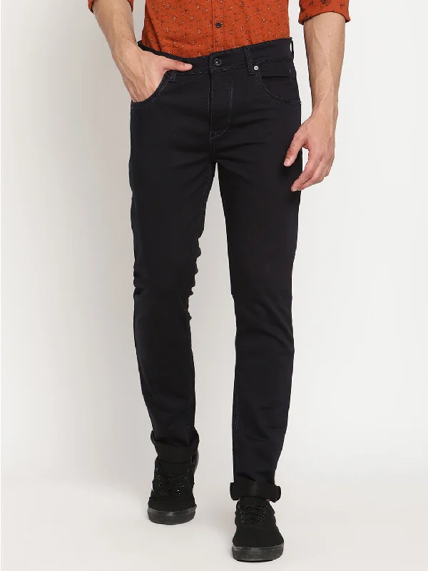 Men's Ultra Narrow fit No Fade Navy Blue  Jeans