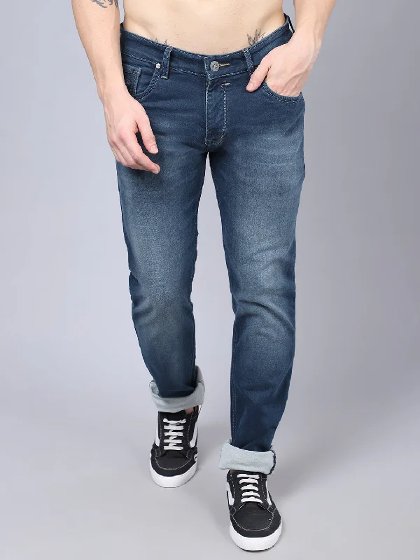 Men's Ultra Narrow fit Medium Fade Navy Blue  Jeans