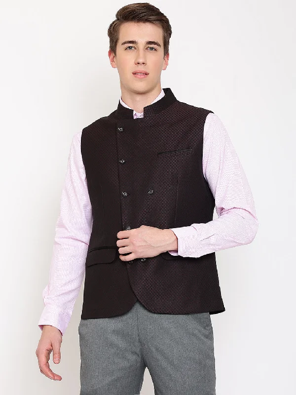 Mens Wine Waist Coat