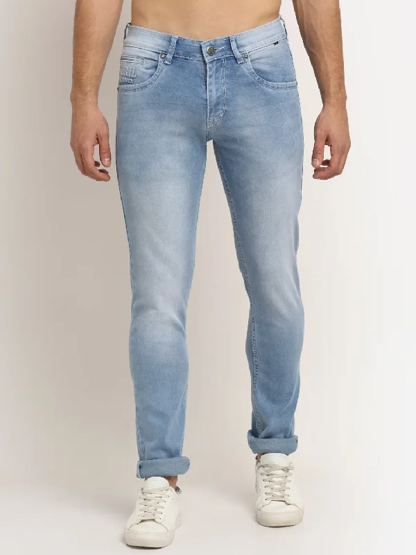 Men's Ultra Narrow fit Heavy Fade Light Blue  Jeans