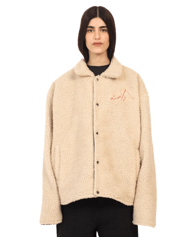 BEIGE SHERPA JACKET