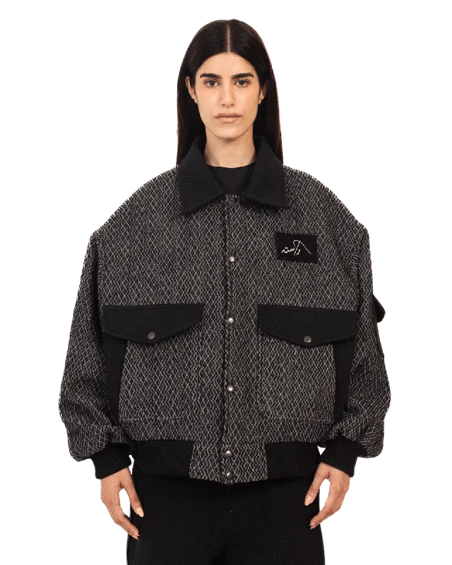 CLASSIC DIAMOND WEAVE BOMBER