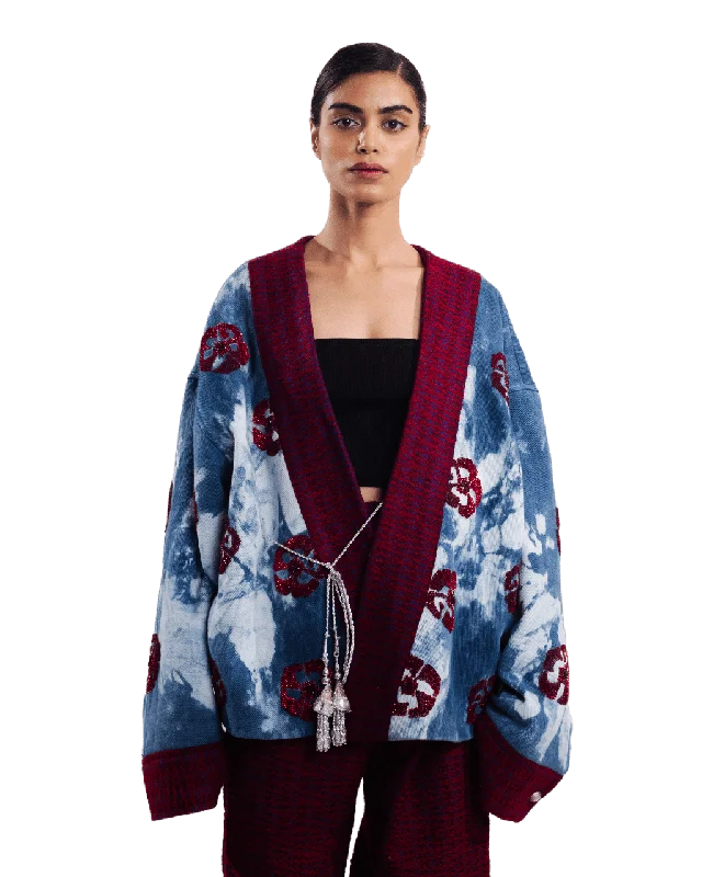 "HIMALAYAN NIGHTS" HAND EMBROIDERED KIMONO