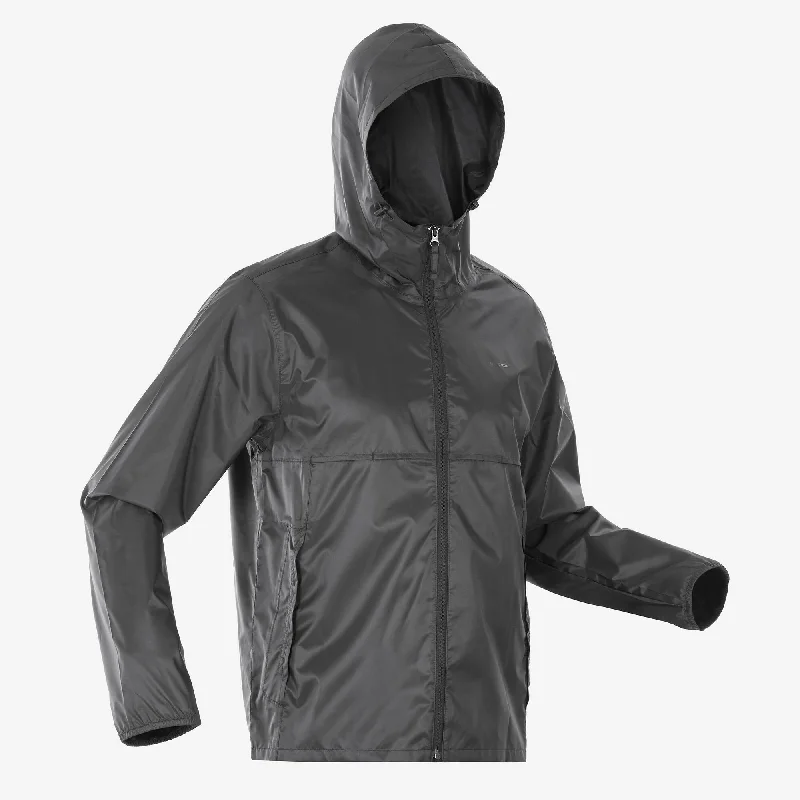 Quechua Men's Raincut Fullzip Waterproof Rain Jacket