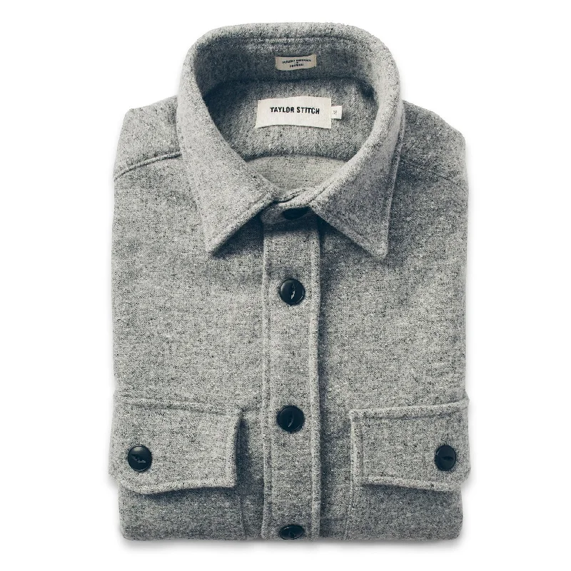 The Maritime Shirt Jacket in Ash Donegal Lambswool