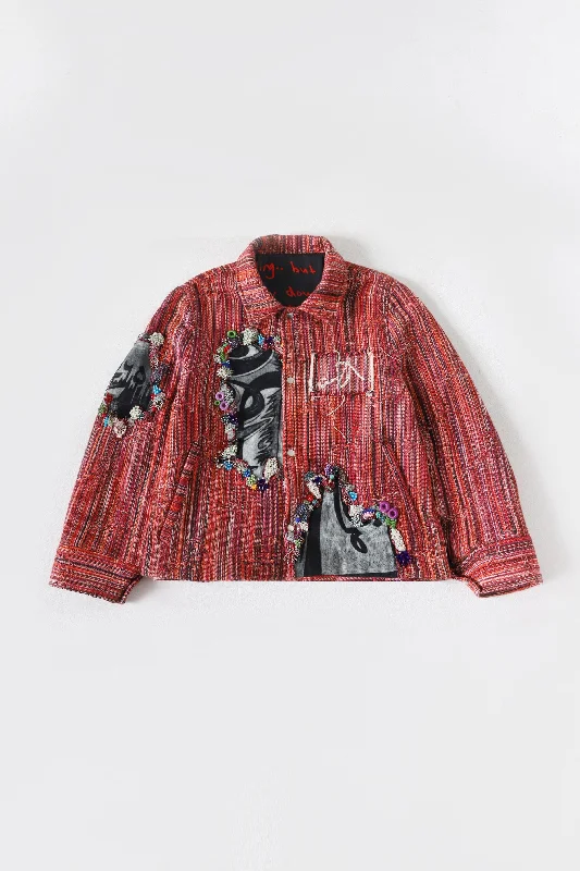 "SADEQUAIN" JAQUARD EMBROIDERY JACKET