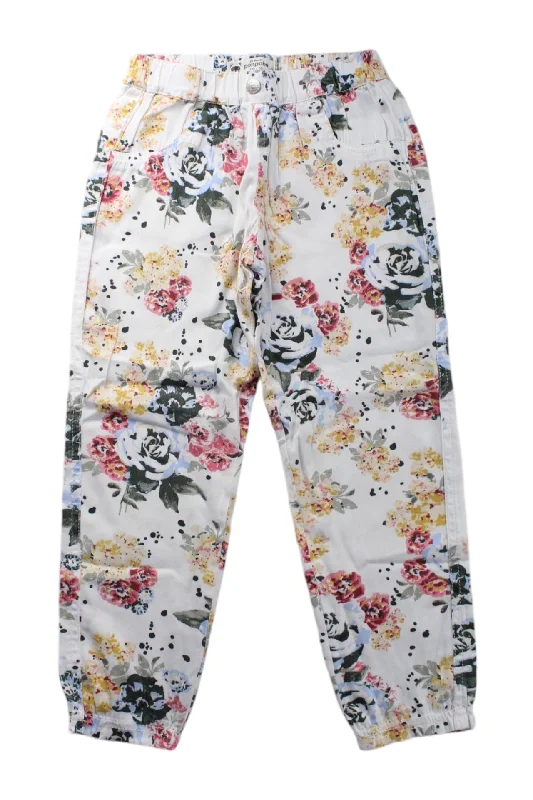 As Know As Ponpoko Floral Casual Pants 5-6T