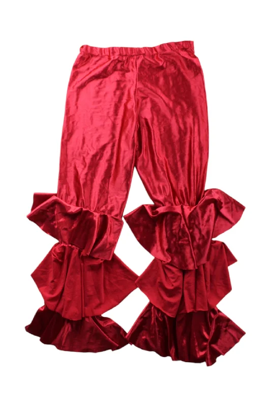 Retykle Ruffled Velvet Pants 8Y