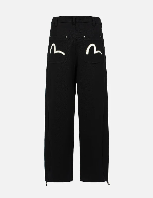 Seagull Embroidery Fashion Fit Sweatpants